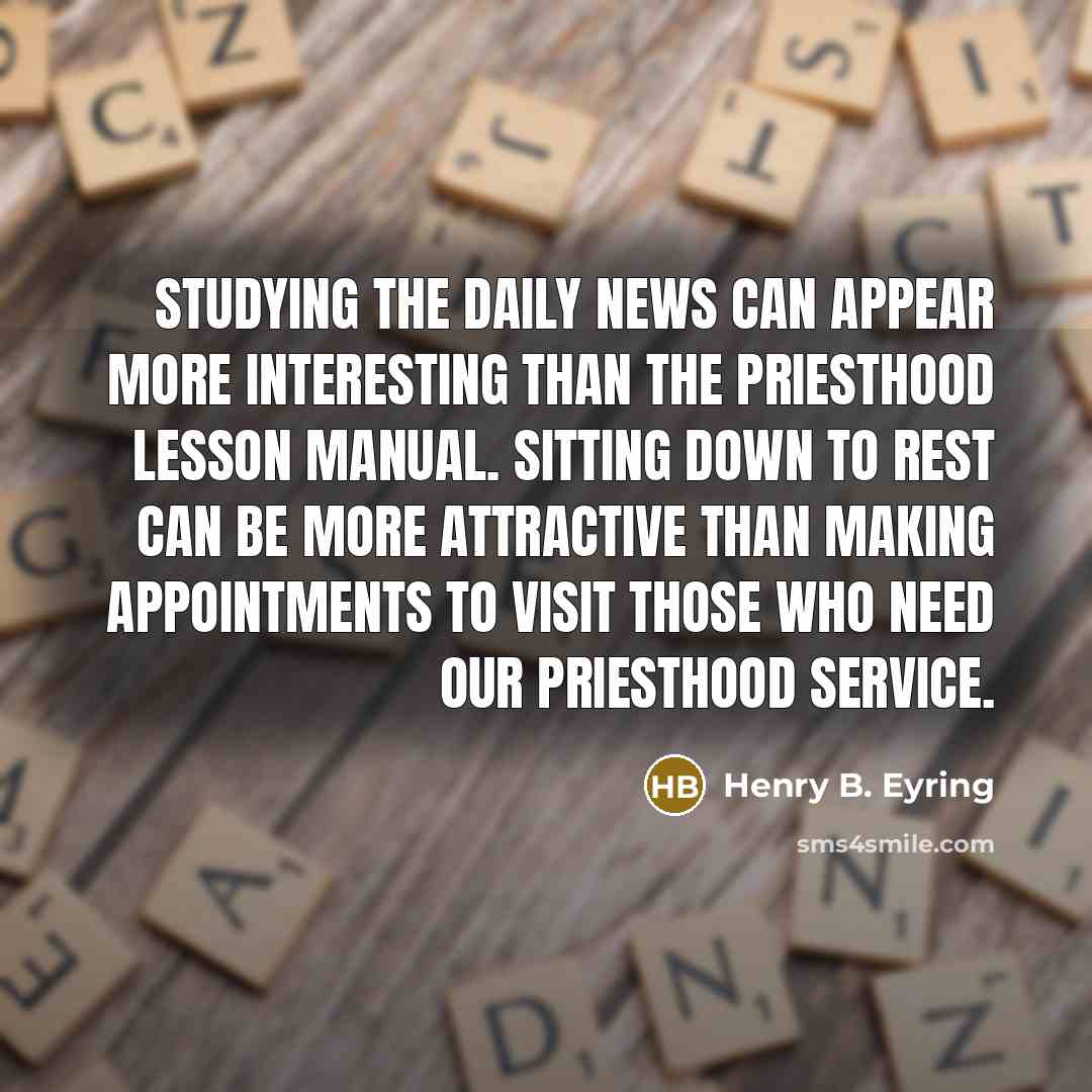 “Studying the daily news can appear more interesting than the…” quote by Henry B. Eyring