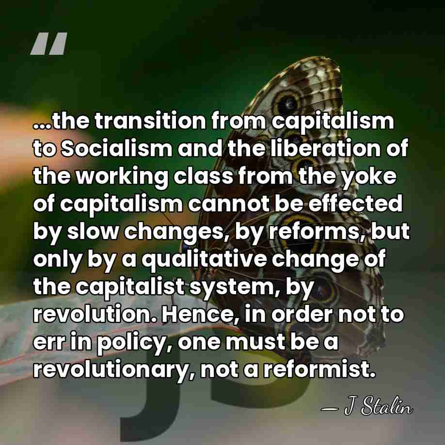 ...the transition from capitalism to Socialism and the liberation of the working&hellip; - J Stalin