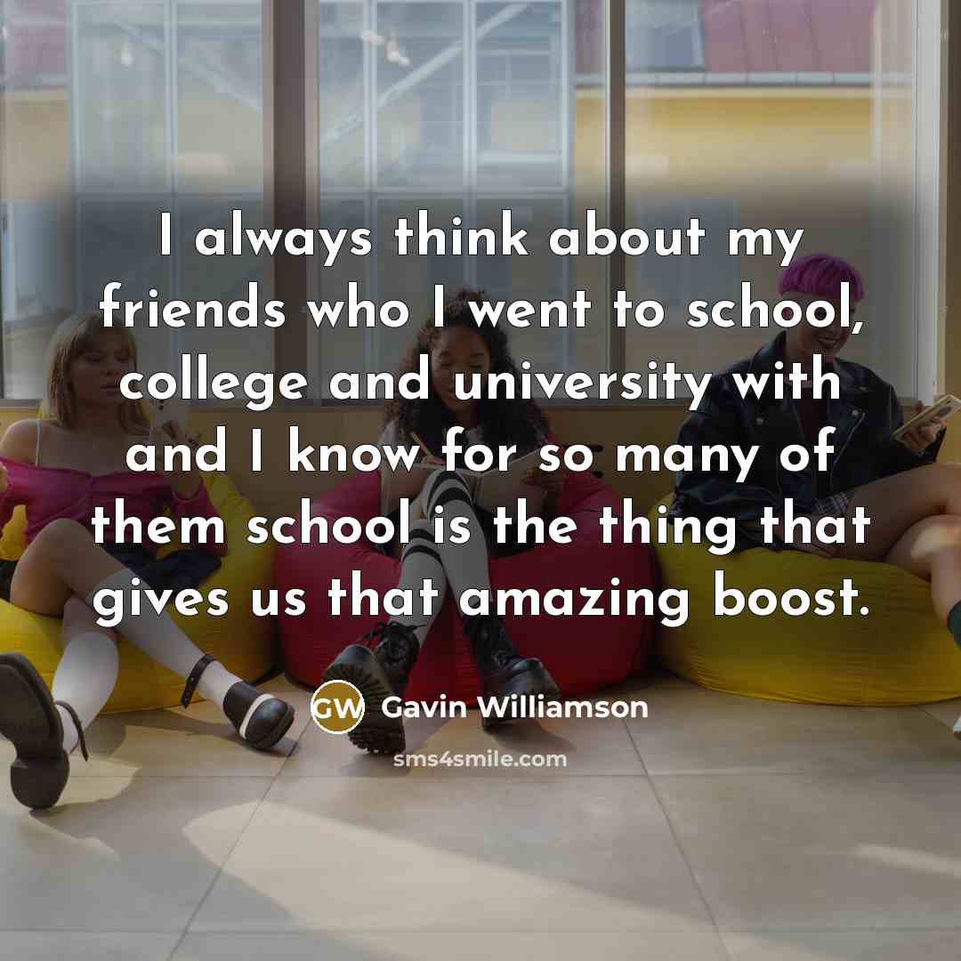 “I always think about my friends who I went to…” quote by Gavin Williamson