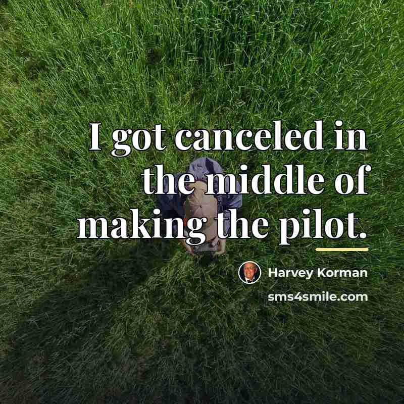 “I got canceled in the middle of making the pilot.…” quote by Harvey Korman