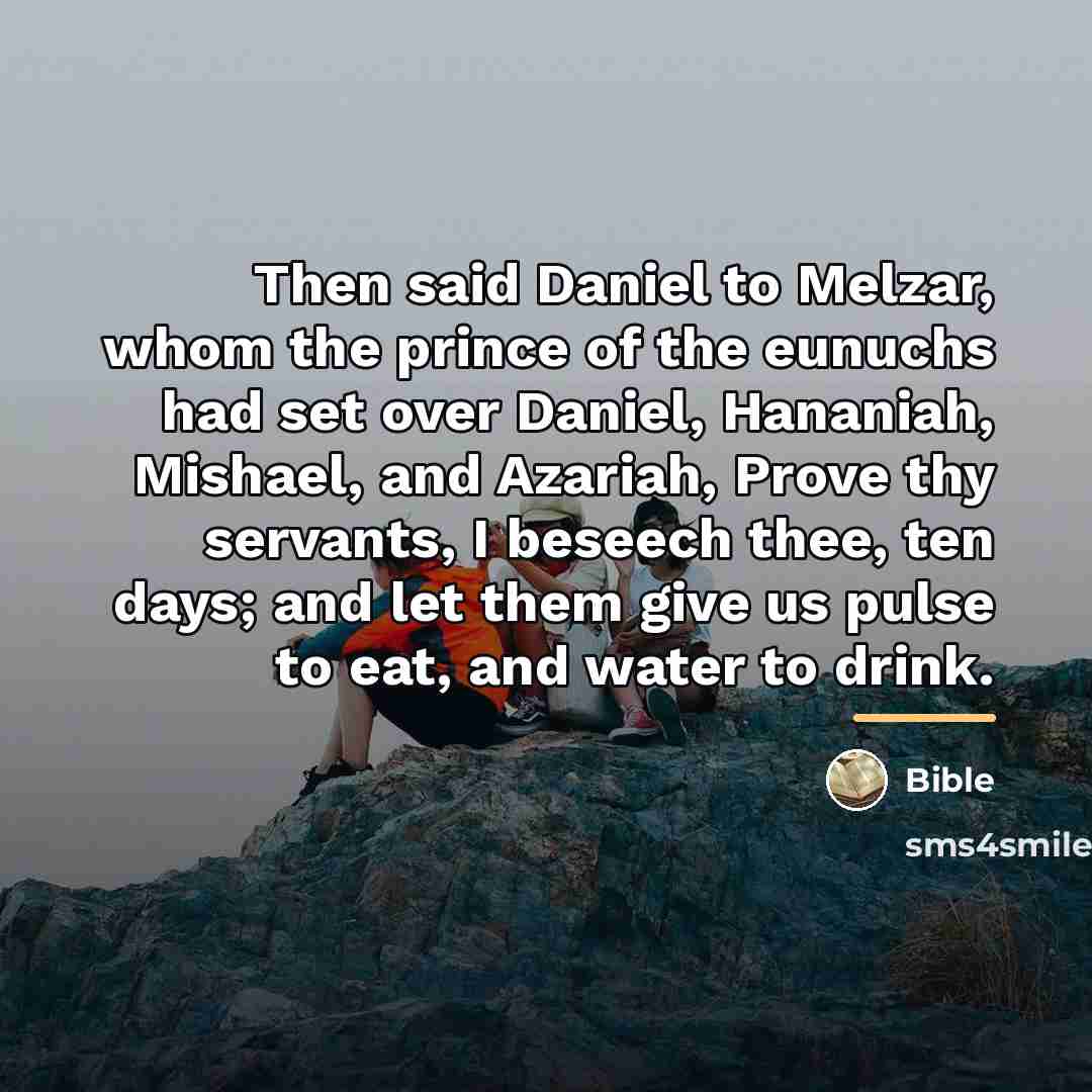 “Then said Daniel to Melzar, whom the prince of the…” quote by Bible