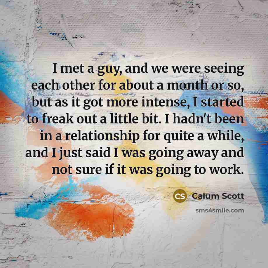 “I met a guy, and we were seeing each other…” quote by Calum Scott