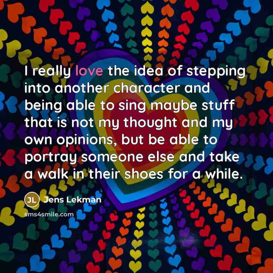 “I really love the idea of stepping into another character…” quote by Jens Lekman