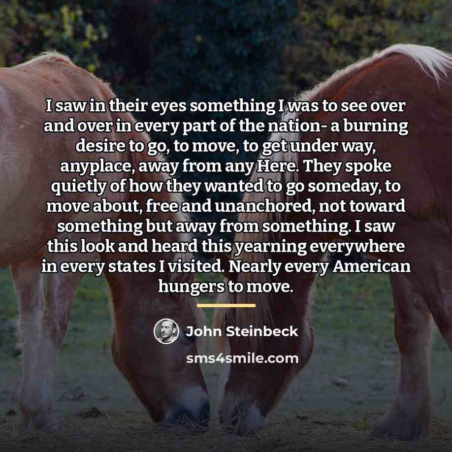 “I saw in their eyes something I was to see…” quote by John Steinbeck