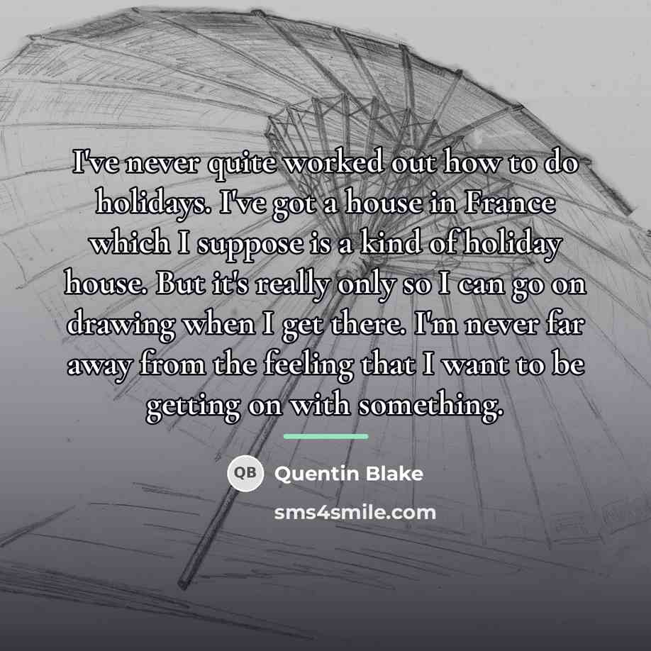 “I've never quite worked out how to do holidays. I've…” quote by Quentin Blake