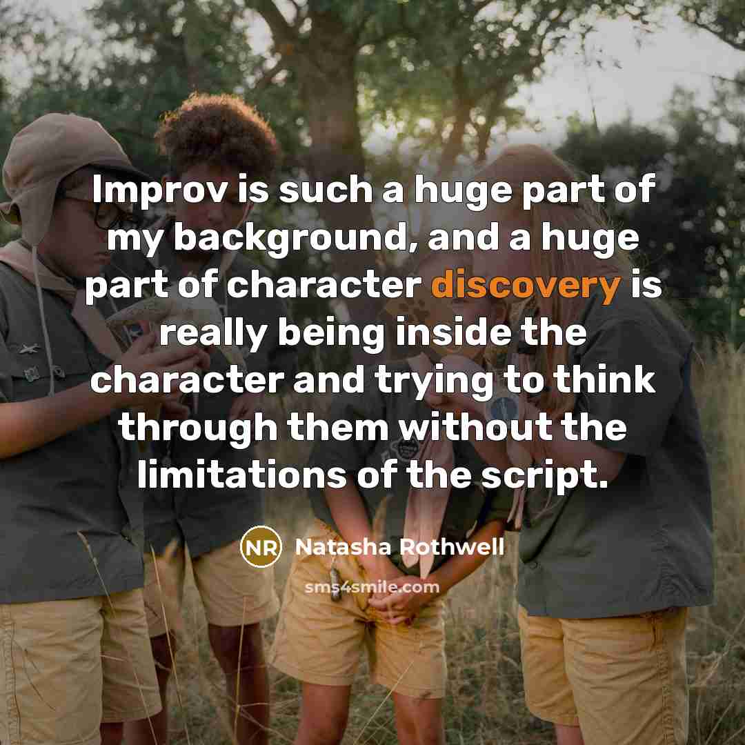 “Improv is such a huge part of my background, and…” quote by Natasha Rothwell