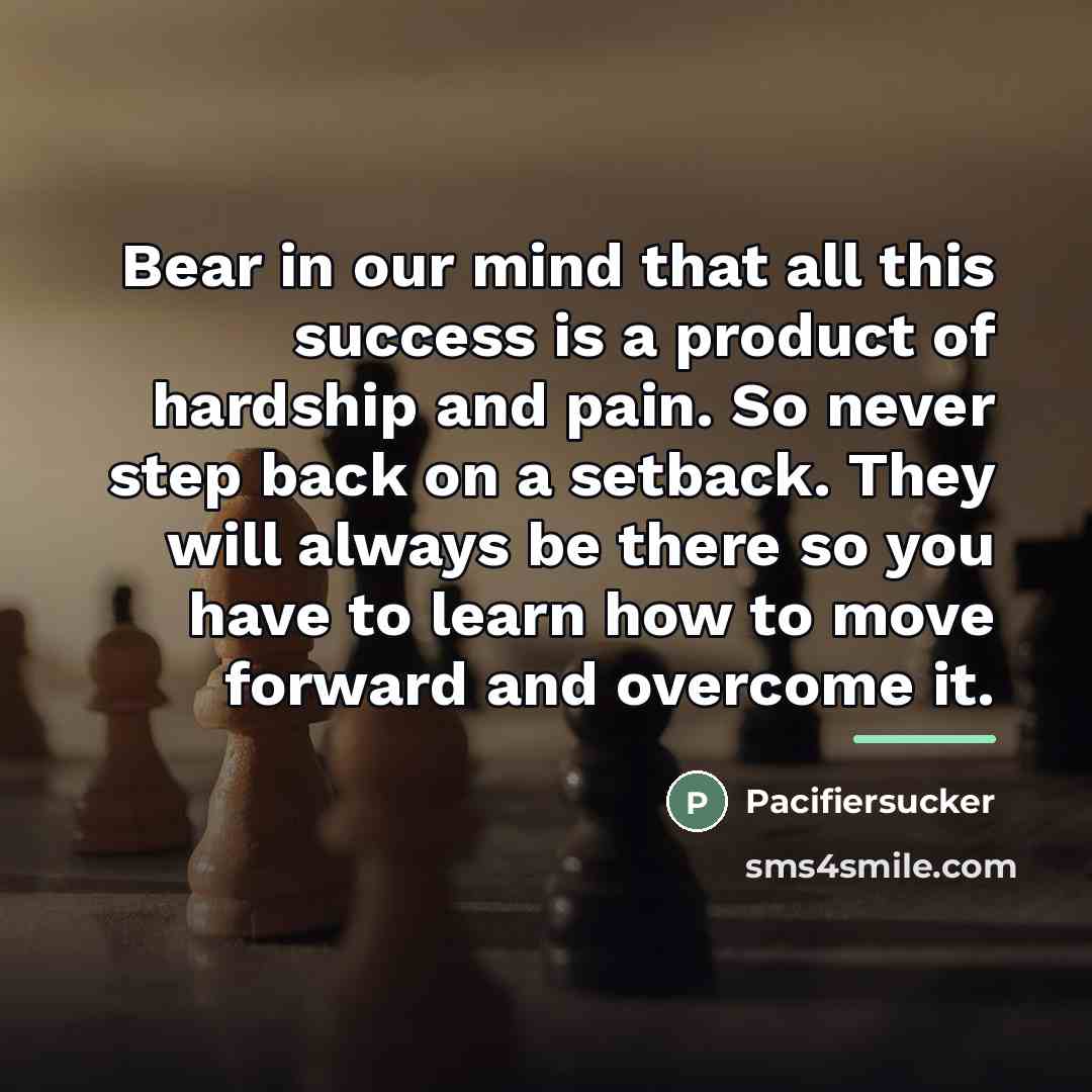 “Bear in our mind that all this success is a…” quote by Pacifiersucker