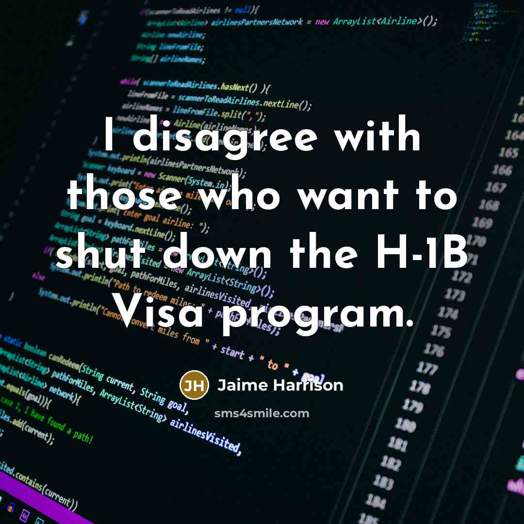 “I disagree with those who want to shut down the…” quote by Jaime Harrison