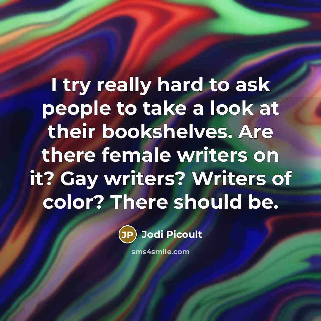 “I try really hard to ask people to take a…” quote by Jodi Picoult
