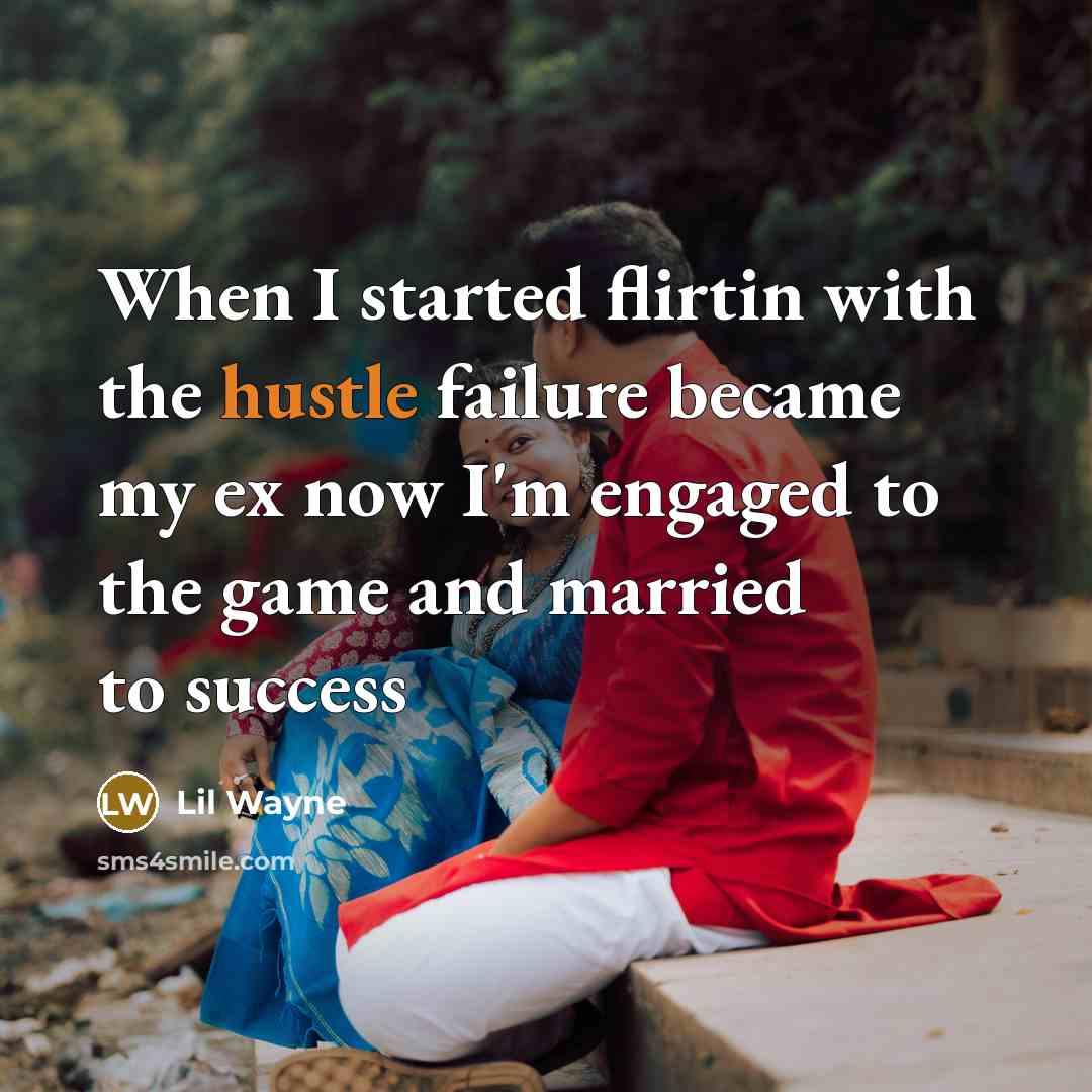 “When I started flirtin with the hustle failure became my…” quote by Lil Wayne