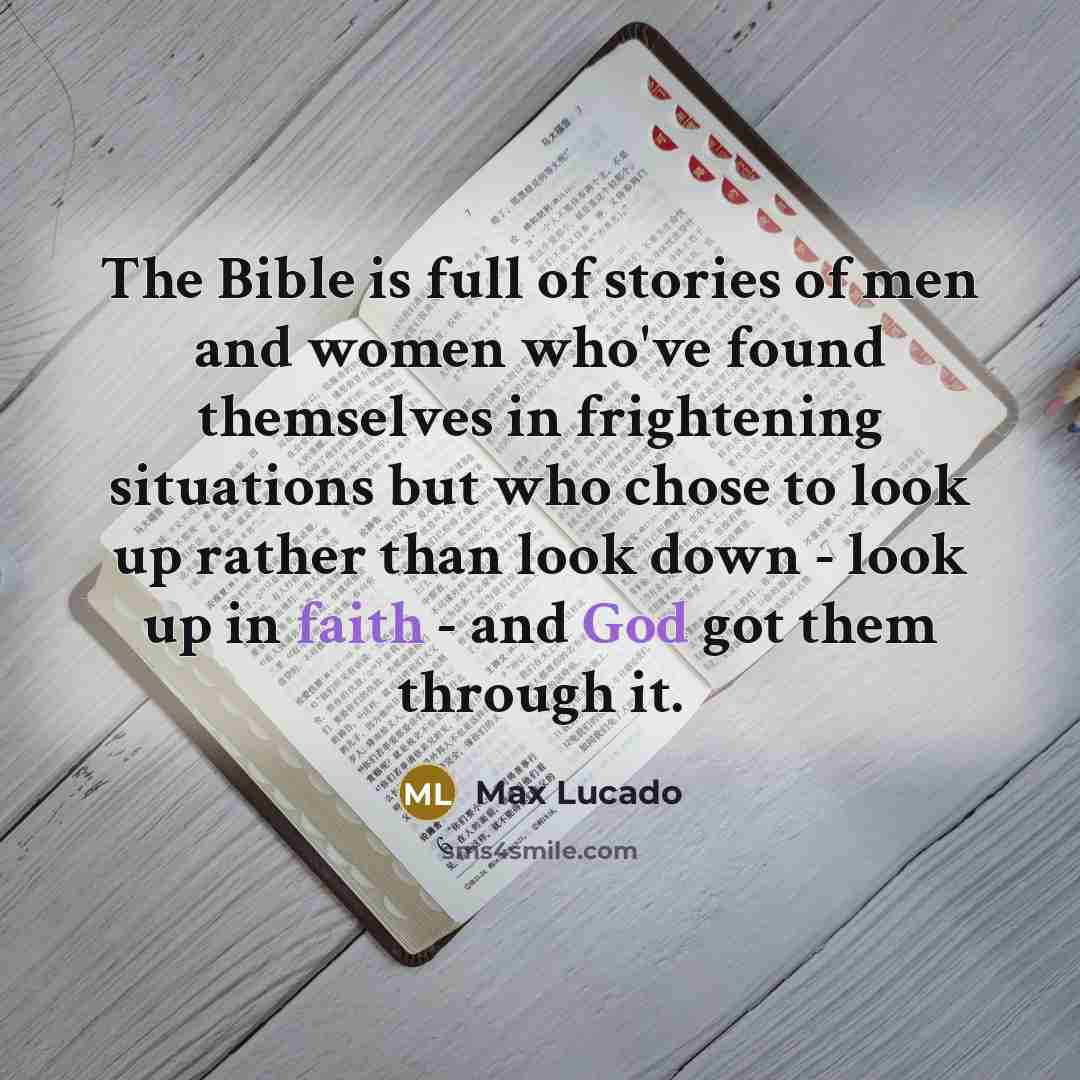 “The Bible is full of stories of men and women…” quote by Max Lucado