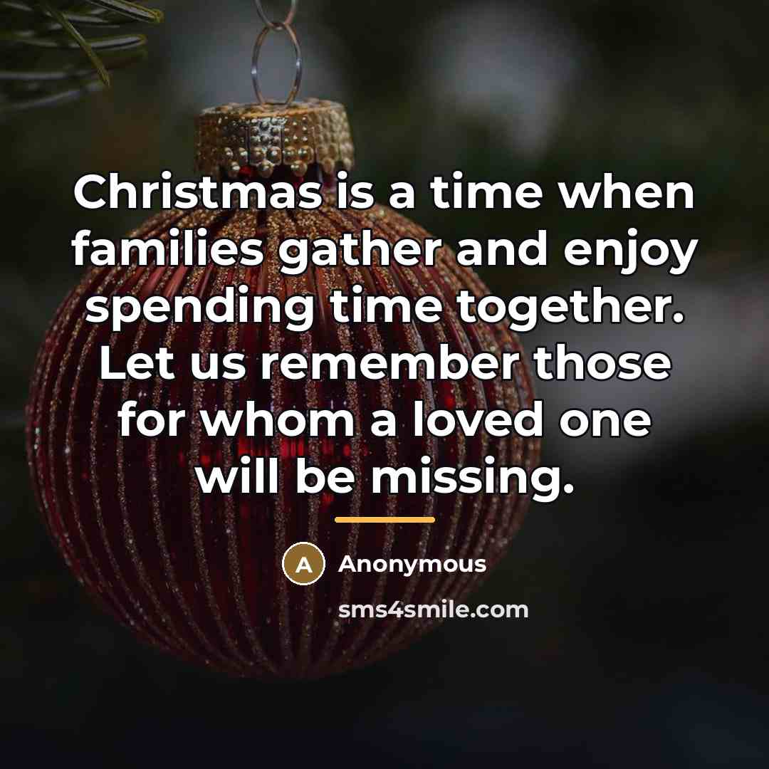 “Christmas is a time when families gather and enjoy spending…” quote by Anonymous