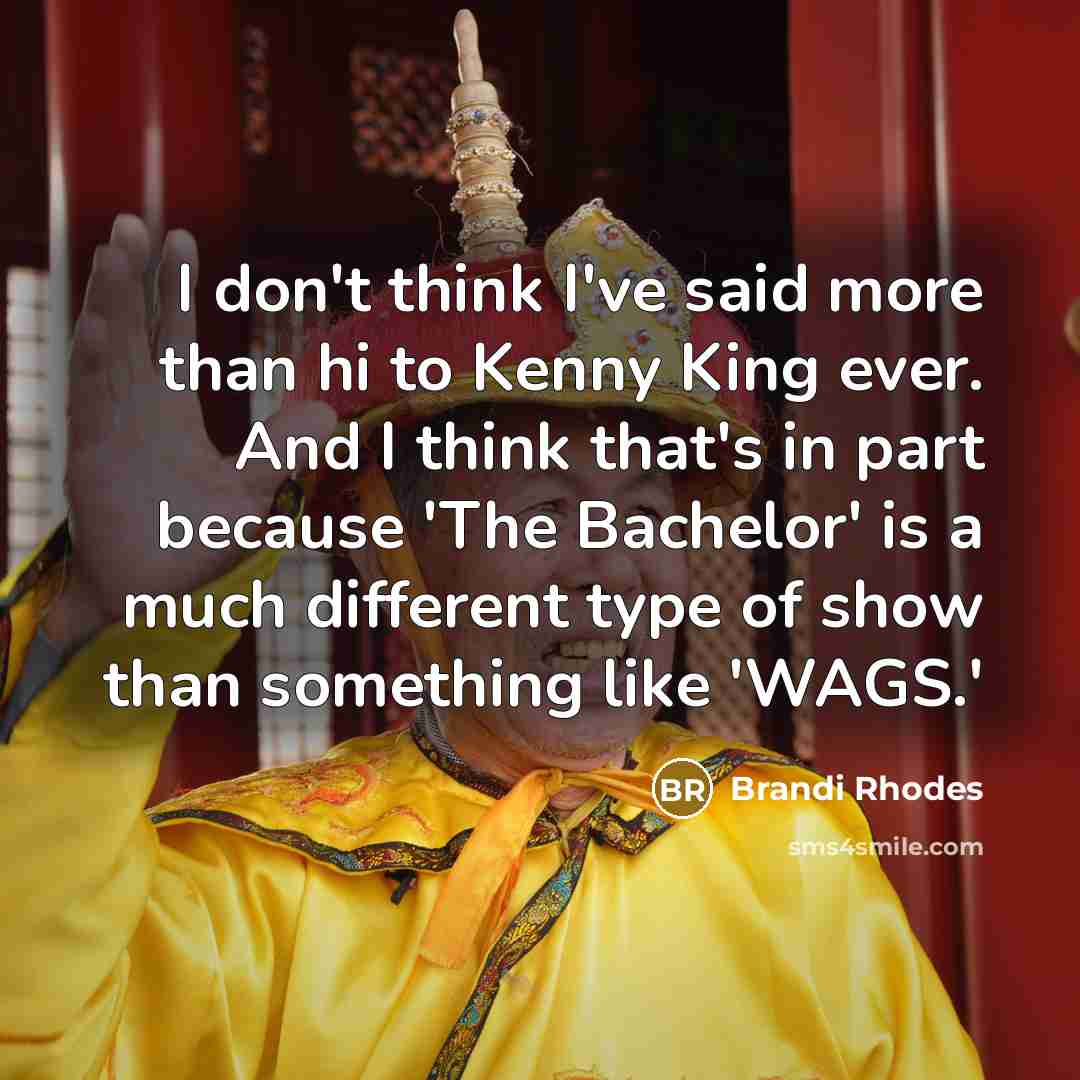 “I don't think I've said more than hi to Kenny…” quote by Brandi Rhodes