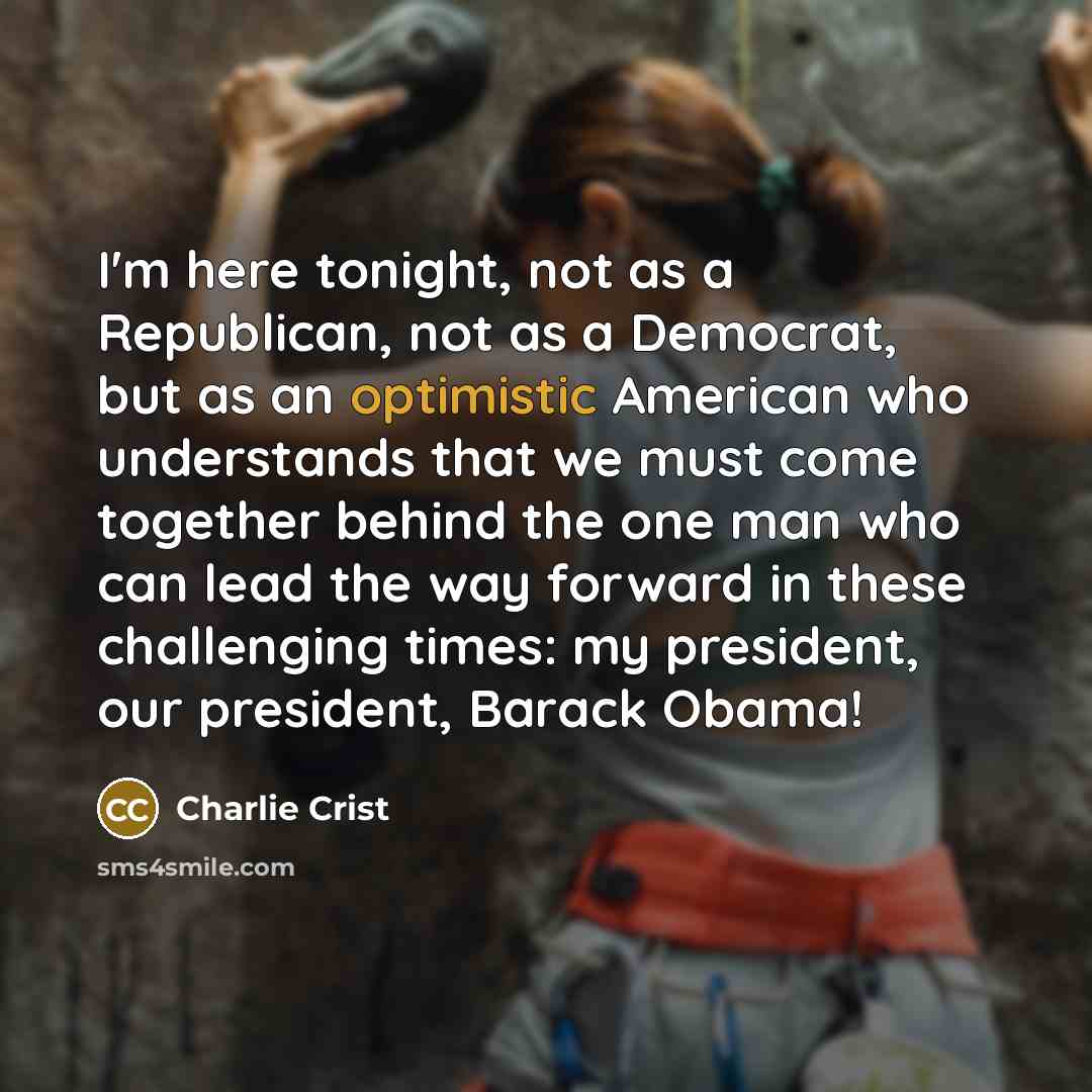 “I'm here tonight, not as a Republican, not as a…” quote by Charlie Crist