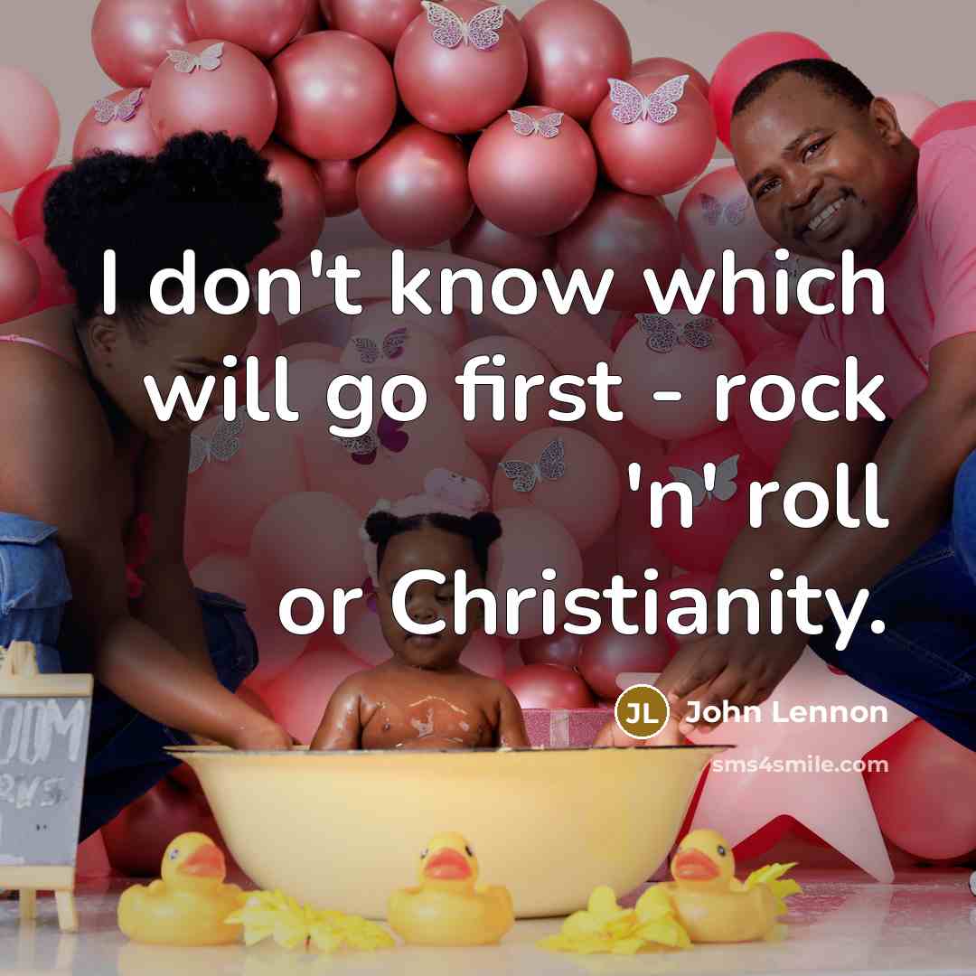 “I don't know which will go first - rock 'n'…” quote by John Lennon