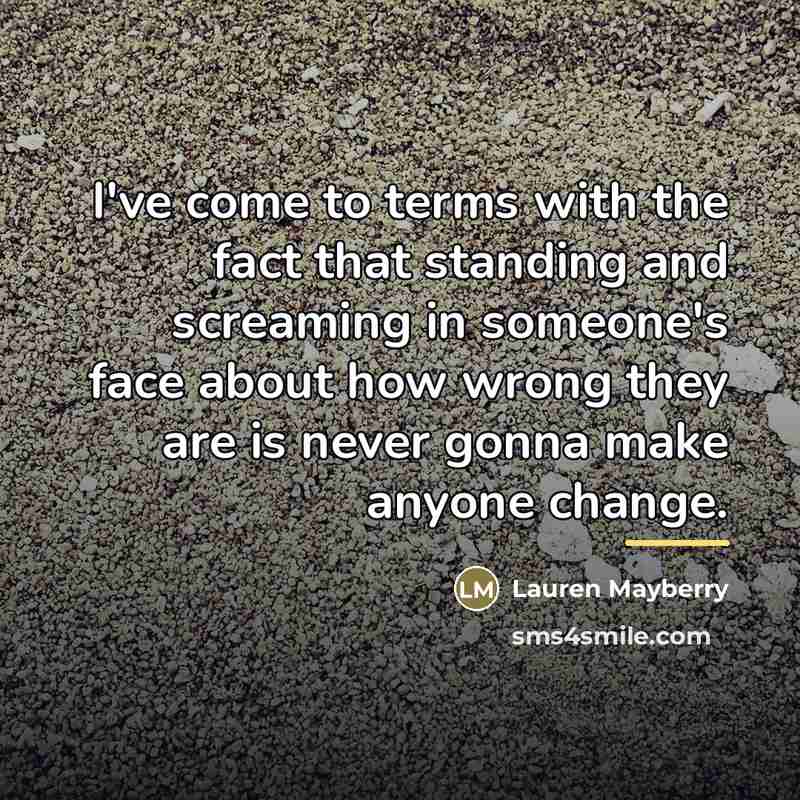 “I've come to terms with the fact that standing and…” quote by Lauren Mayberry