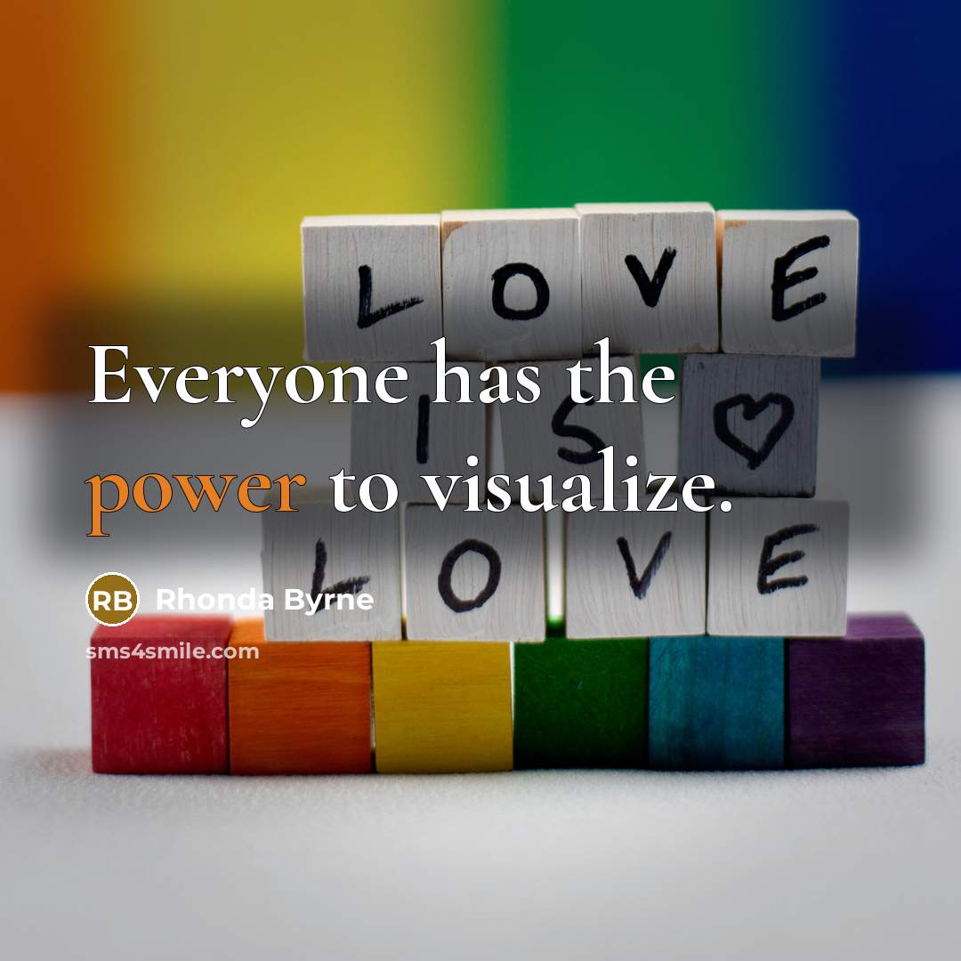 “Everyone has the power to visualize.…” quote by Rhonda Byrne