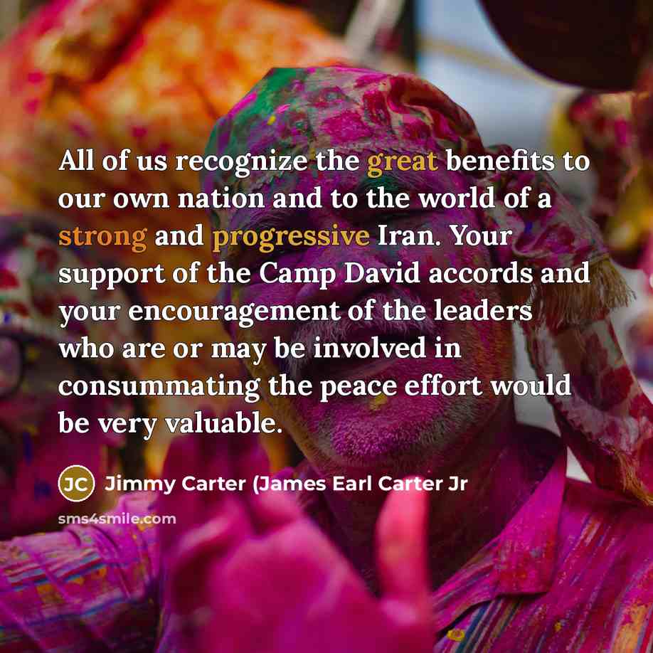 “All of us recognize the great benefits to our own…” quote by Jimmy Carter (James Earl Carter Jr