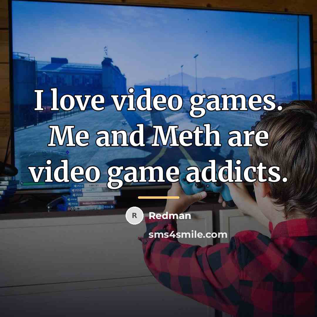 “I love video games. Me and Meth are video game…” quote by Redman