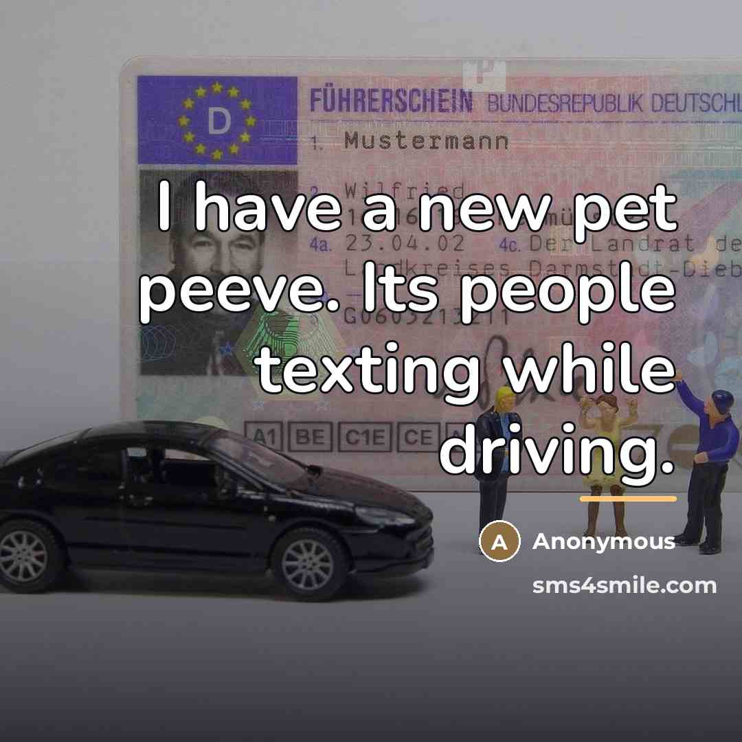 “I have a new pet peeve. Its people texting while…” quote by Anonymous