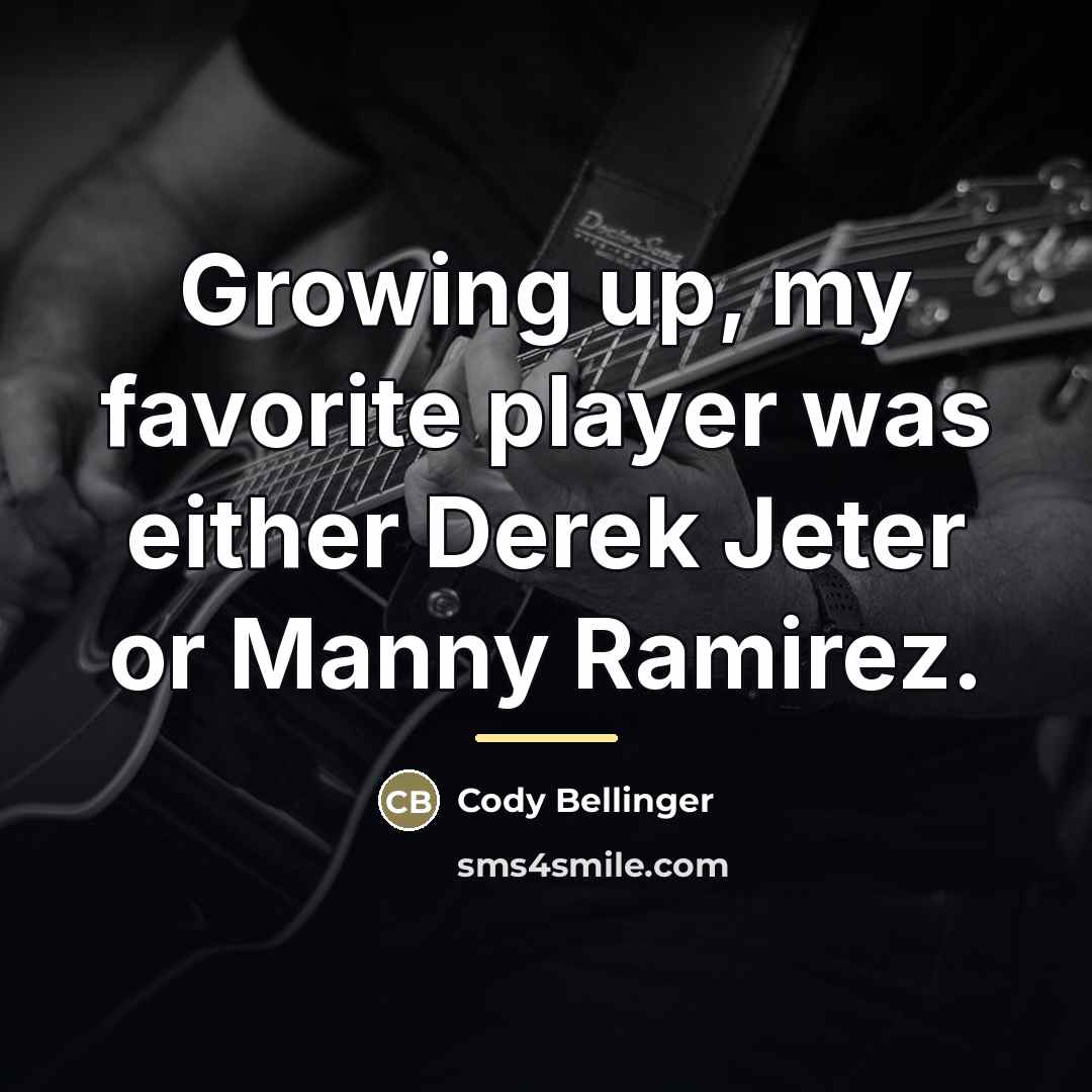 “Growing up, my favorite player was either Derek Jeter or…” quote by Cody Bellinger