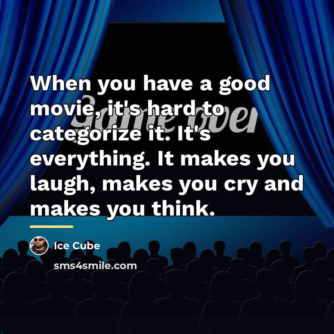 “When you have a good movie, it's hard to categorize…” quote by Ice Cube