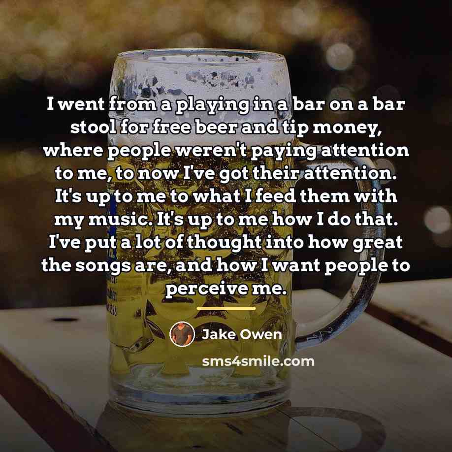 “I went from a playing in a bar on a…” quote by Jake Owen