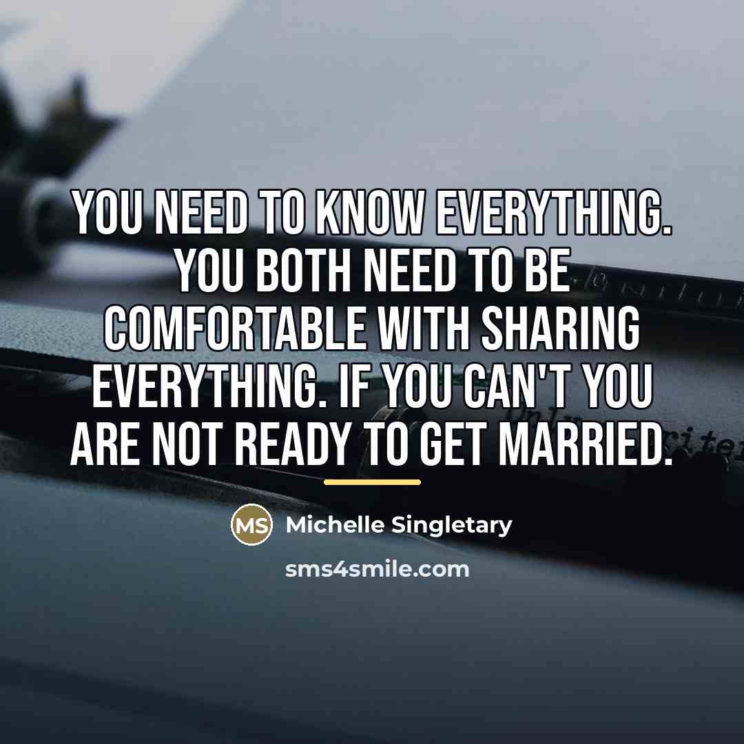 “You need to know everything. You both need to be…” quote by Michelle Singletary