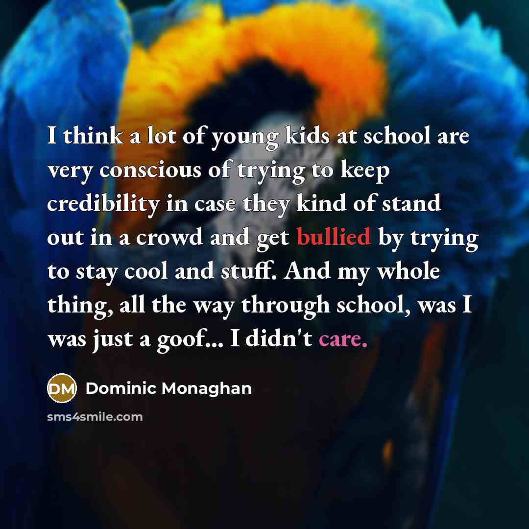 “I think a lot of young kids at school are…” quote by Dominic Monaghan