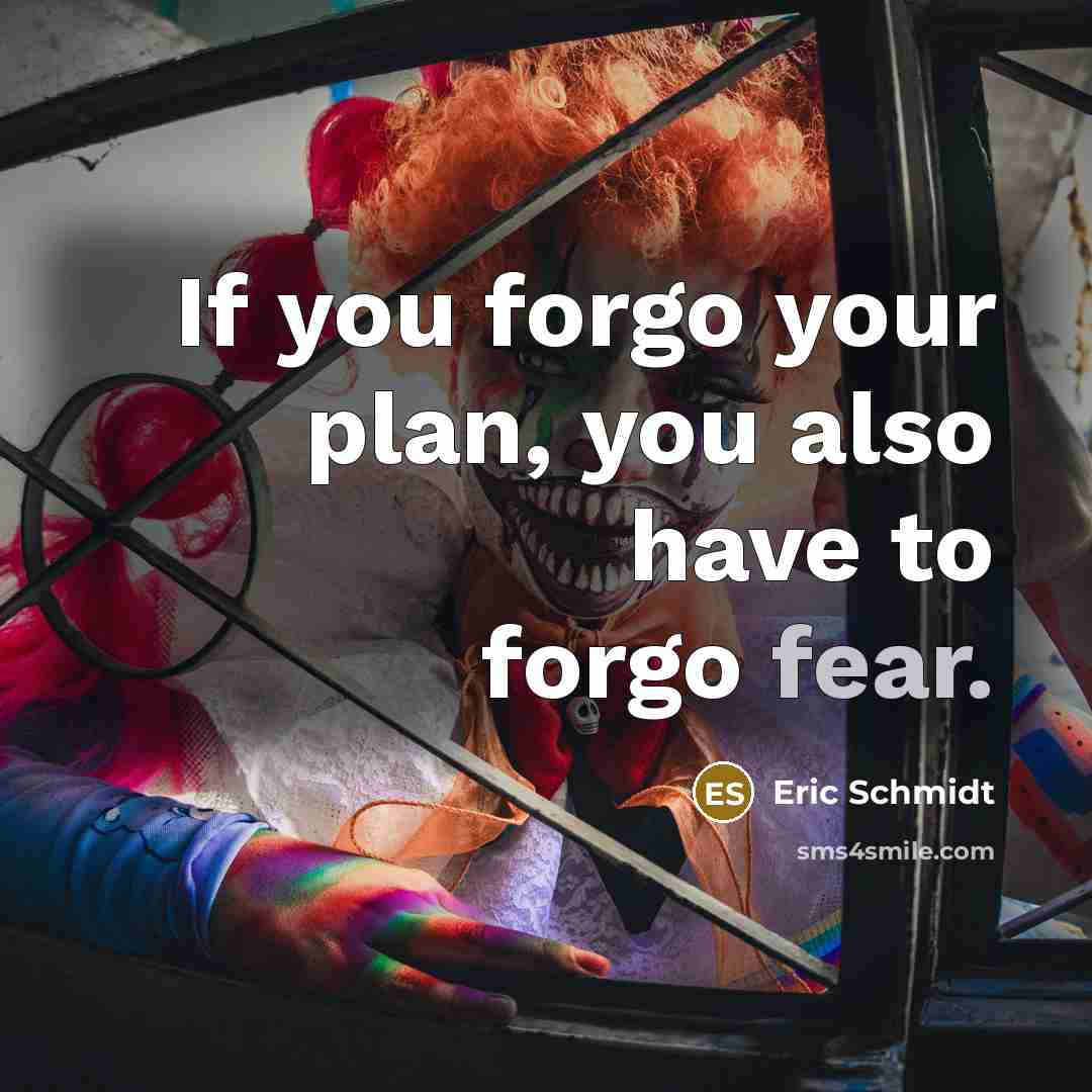 “If you forgo your plan, you also have to forgo…” quote by Eric Schmidt
