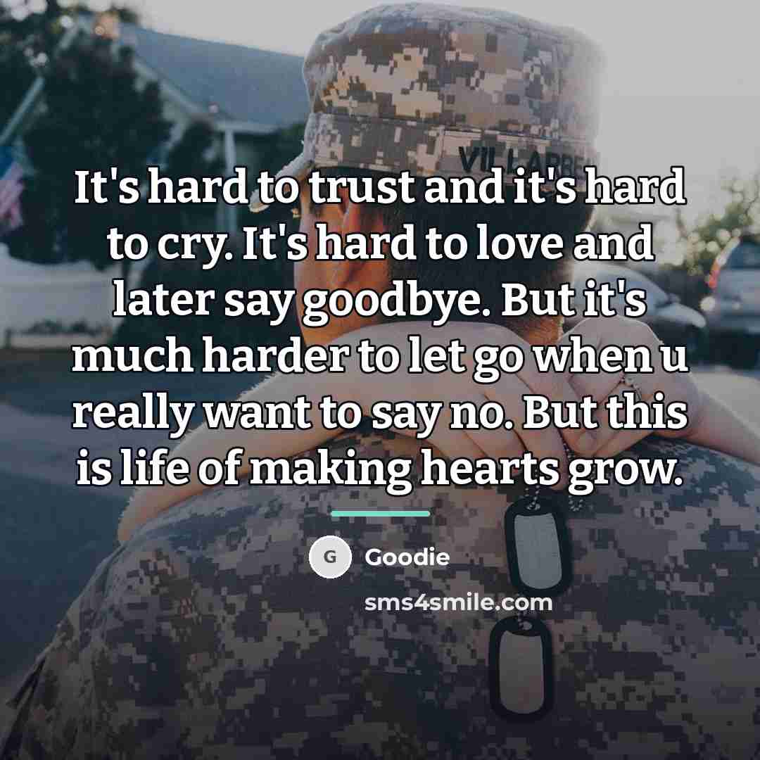 “It's hard to trust and it's hard to cry. It's…” quote by Goodie