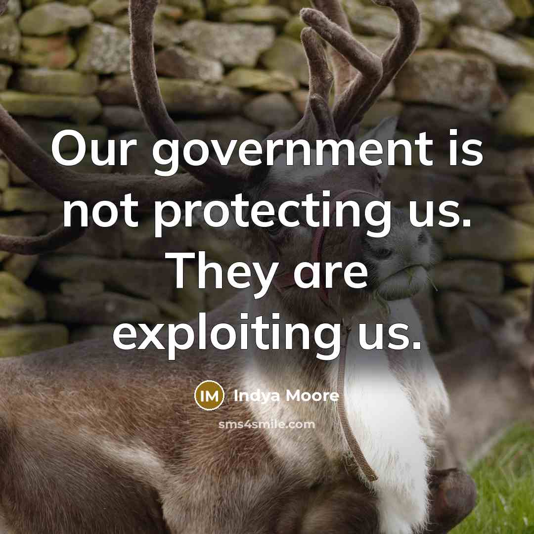 “Our government is not protecting us. They are exploiting us.…” quote by Indya Moore