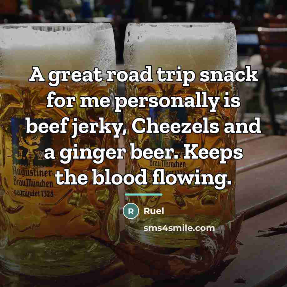 “A great road trip snack for me personally is beef…” quote by Ruel