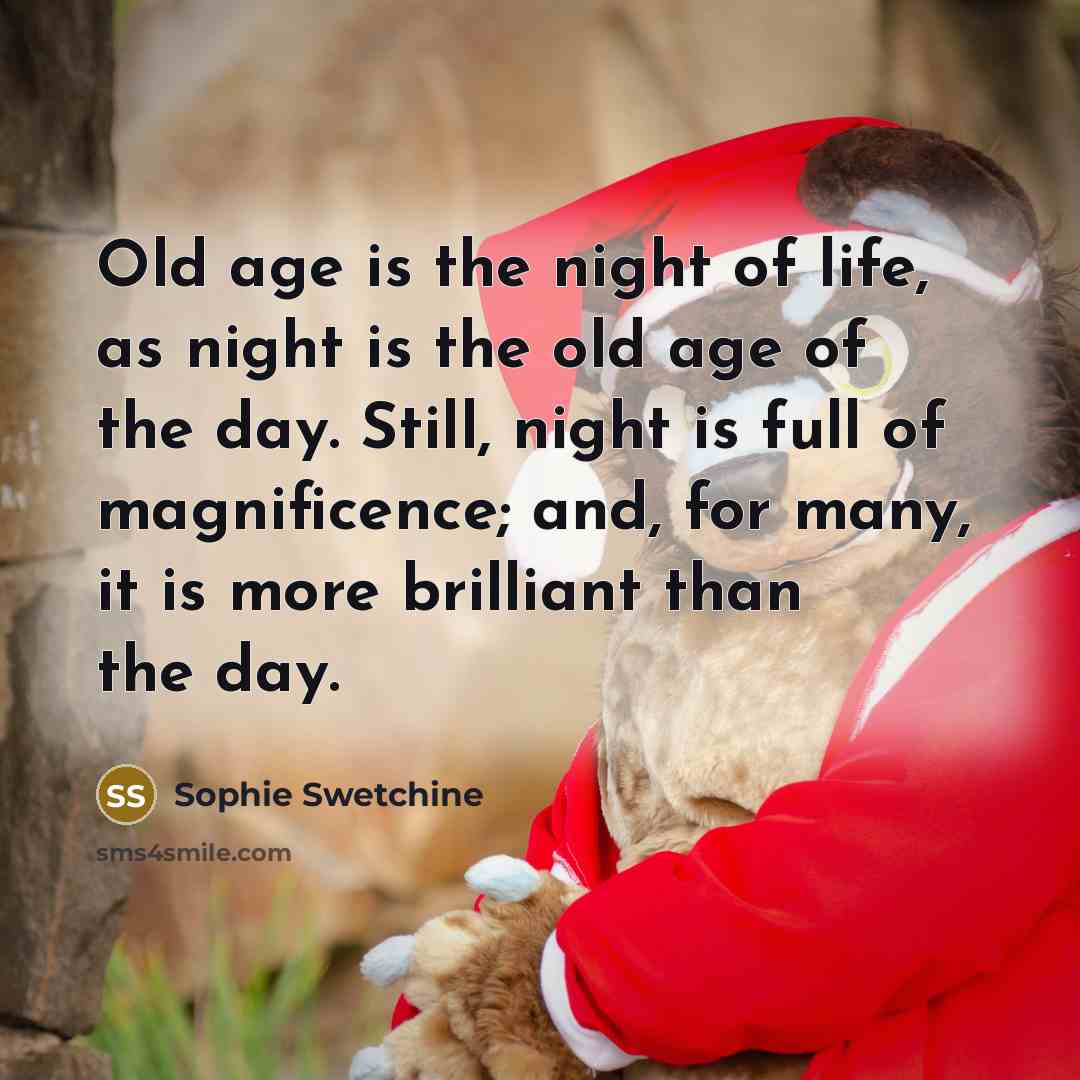 “Old age is the night of life, as night is…” quote by Sophie Swetchine