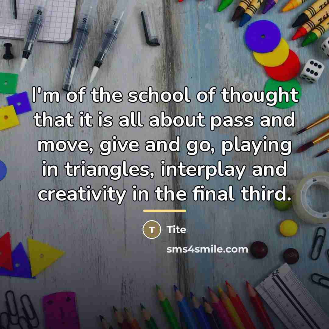 “I'm of the school of thought that it is all…” quote by Tite