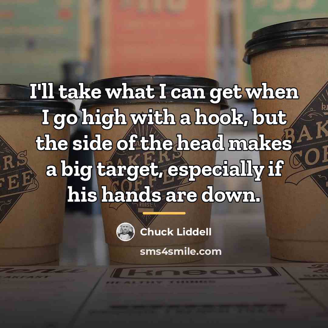 “I'll take what I can get when I go high…” quote by Chuck Liddell