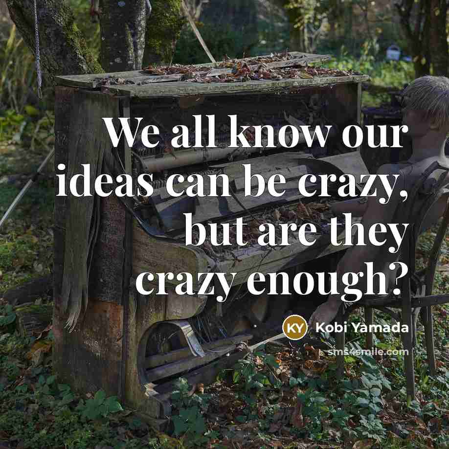 “We all know our ideas can be crazy, but are…” quote by Kobi Yamada