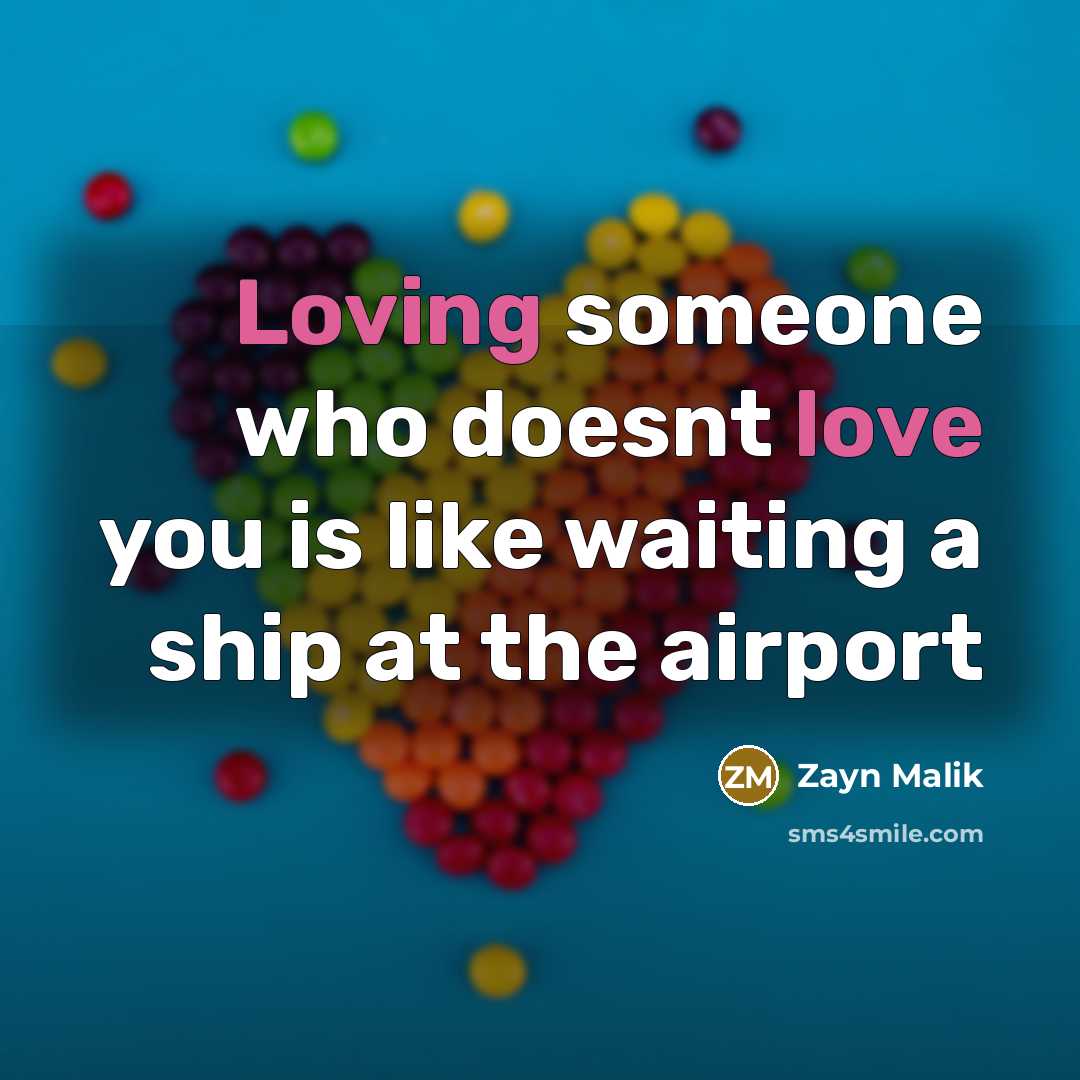 “Loving someone who doesnt love you is like waiting a…” quote by Zayn Malik