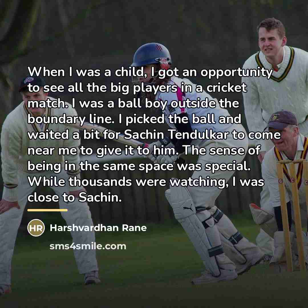 “When I was a child, I got an opportunity to…” quote by Harshvardhan Rane