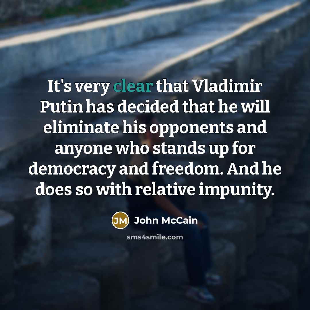 “It's very clear that Vladimir Putin has decided that he…” quote by John McCain