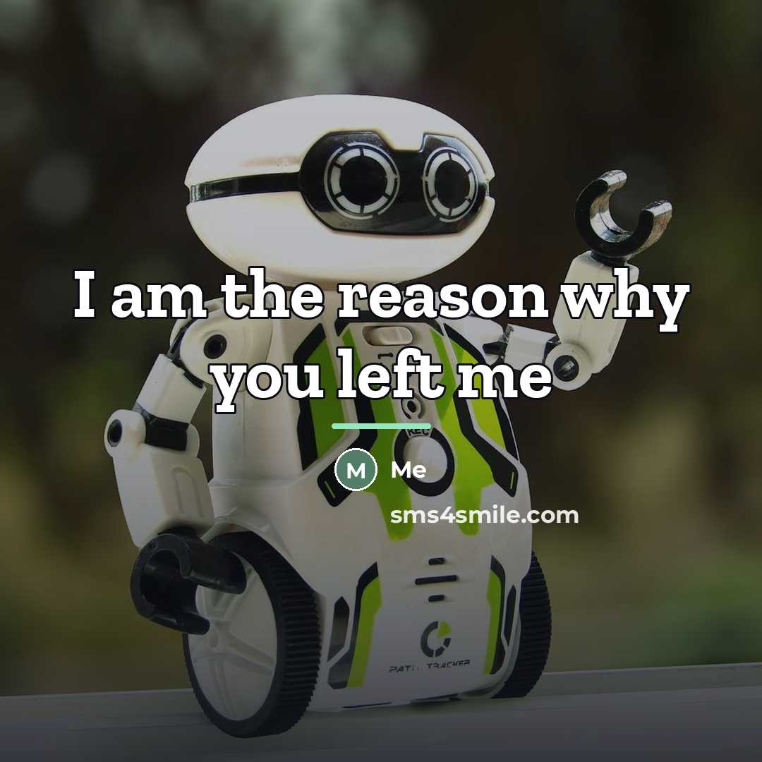 “I am the reason why you left me…” quote by Me