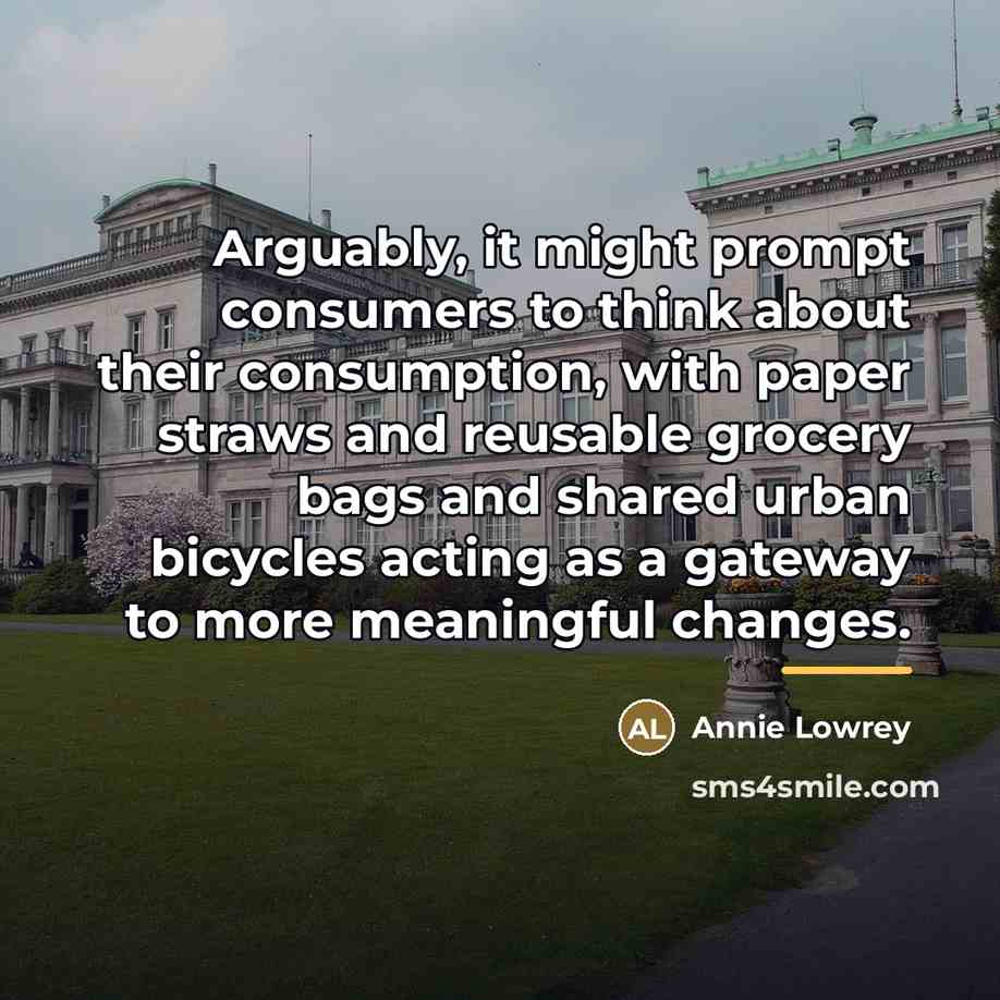 “Arguably, it might prompt consumers to think about their consumption,…” quote by Annie Lowrey