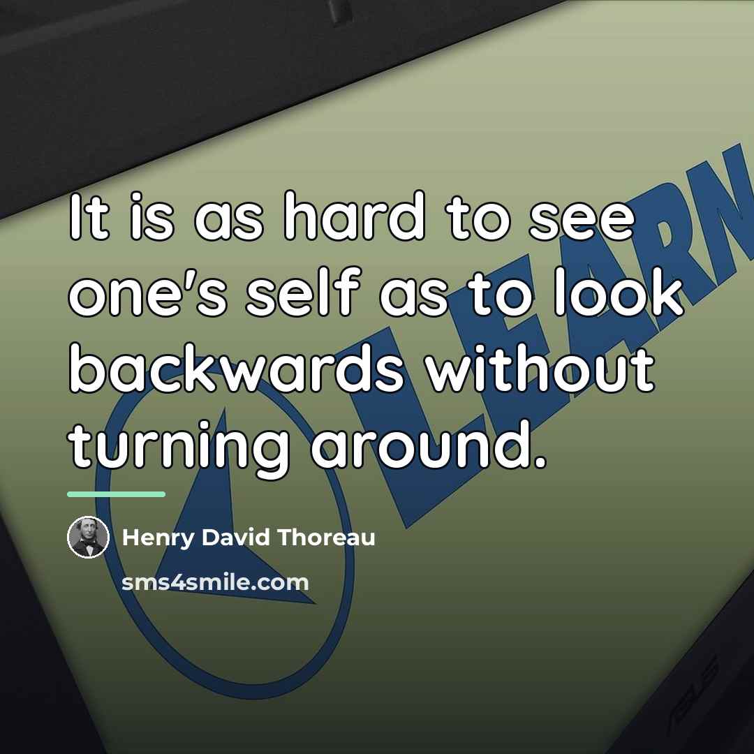 “It is as hard to see one's self as to…” quote by Henry David Thoreau