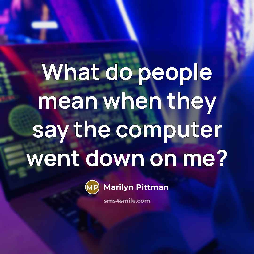 “What do people mean when they say the computer went…” quote by Marilyn Pittman