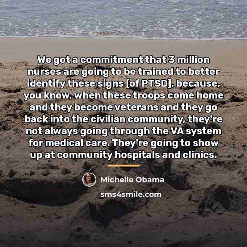 “We got a commitment that 3 million nurses are going…” quote by Michelle Obama