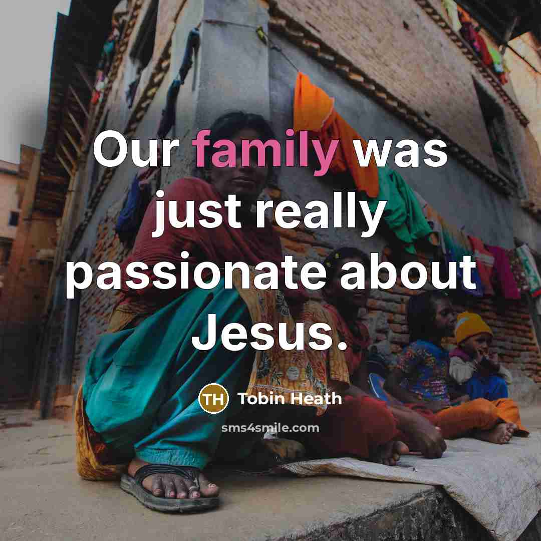 “Our family was just really passionate about Jesus.…” quote by Tobin Heath