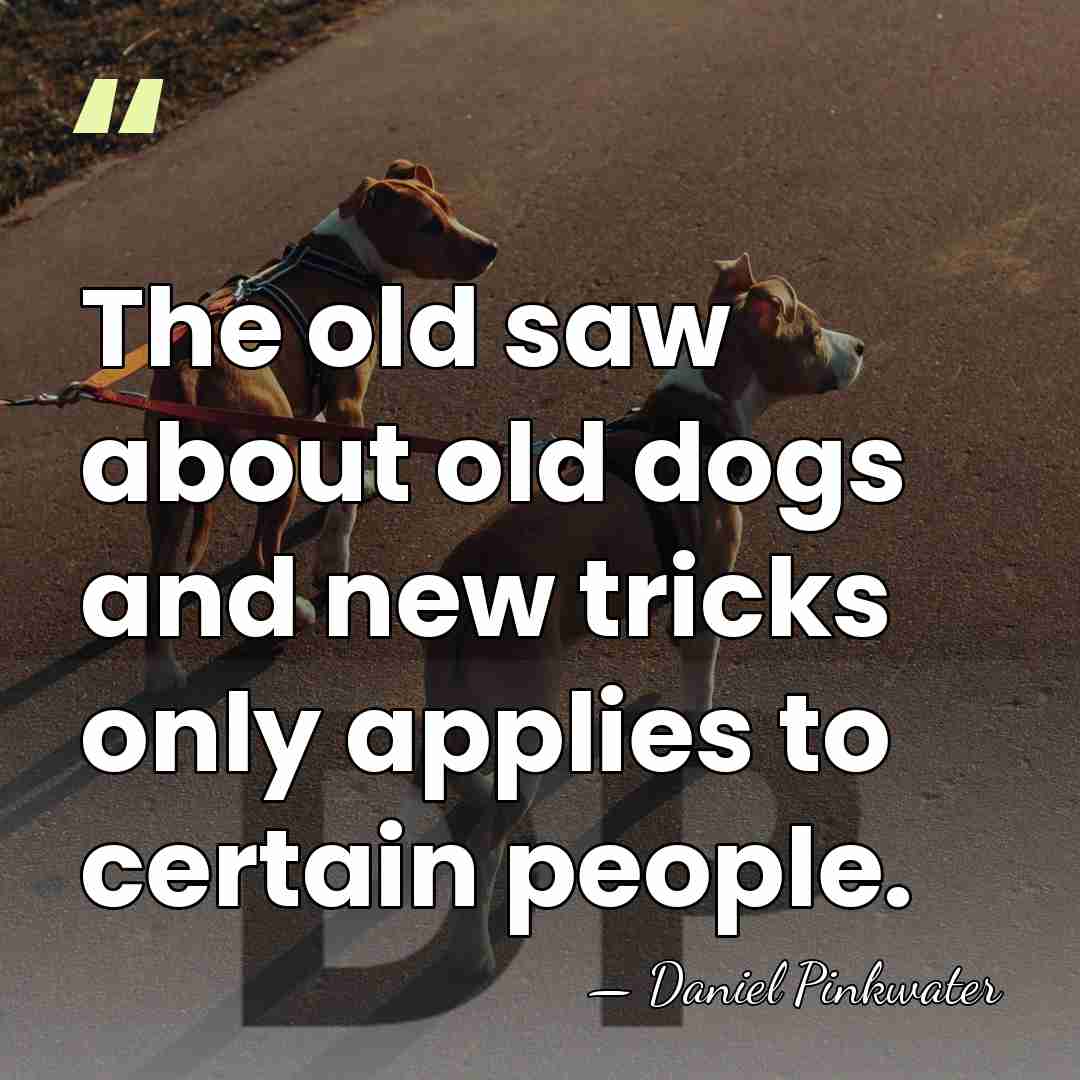 The old saw about old dogs and new tricks only applies to&hellip; - Daniel Pinkwater