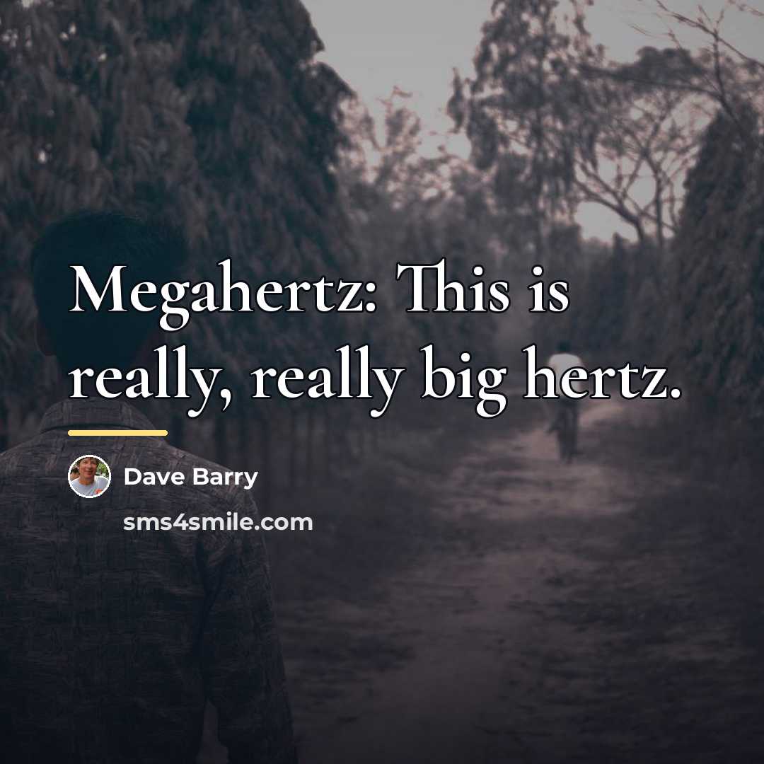 “Megahertz: This is really, really big hertz.…” quote by Dave Barry
