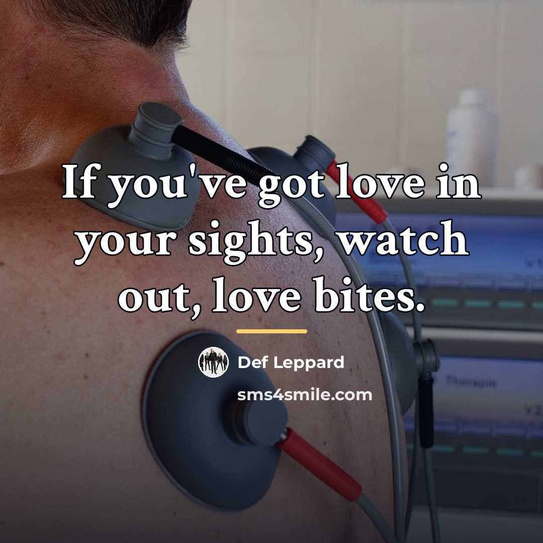 “If you've got love in your sights, watch out, love…” quote by Def Leppard