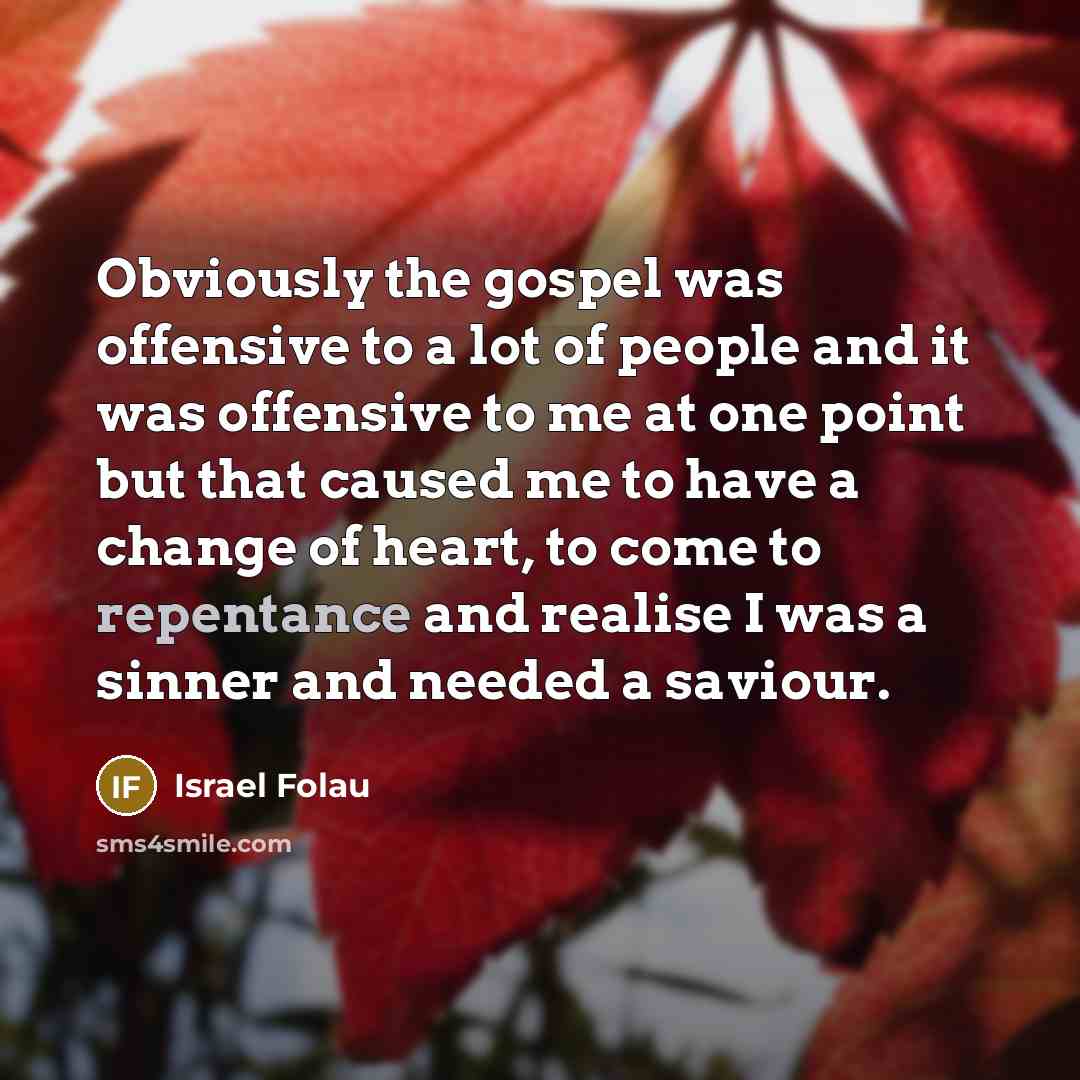 “Obviously the gospel was offensive to a lot of people…” quote by Israel Folau